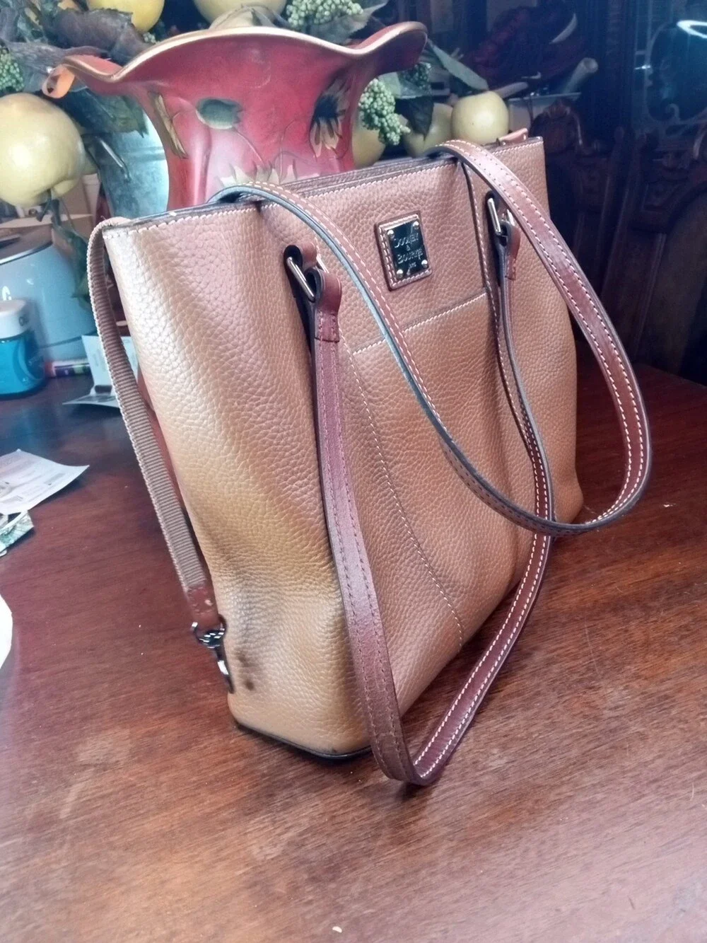 DOONEY & BOURKE Pebble Grain Small Lexington Shopper Bag in Brown (B2)